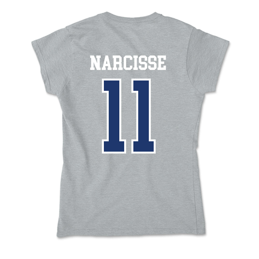 New Haven - NCAA Men's Basketball : Nate Narcisse - Classic Shersey Soft Style Women’s T-Shirt-1