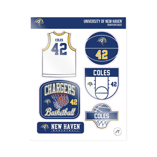 New Haven - NCAA Women's Basketball : Schuyler Coles - Sticker Sheet-0