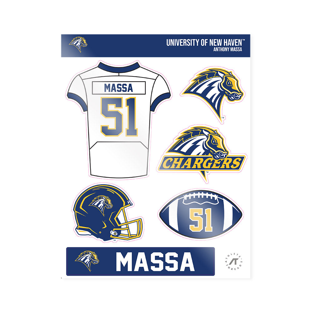 New Haven - NCAA Football : Anthony Massa - Sticker Sheet-0
