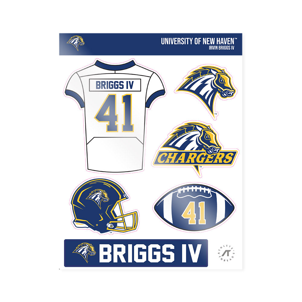 New Haven - NCAA Football : Irvin Briggs IV - Sticker Sheet-0