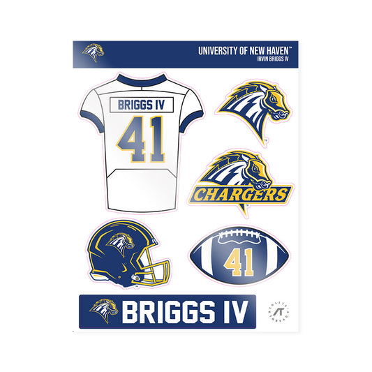 New Haven - NCAA Football : Irvin Briggs IV - Sticker Sheet-0