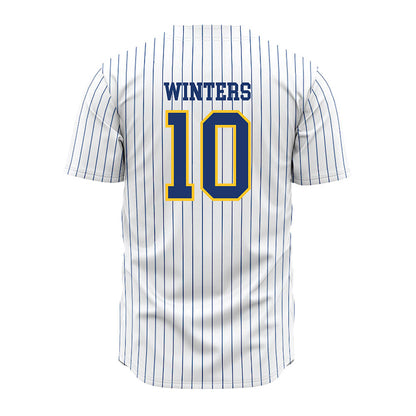 New Haven - NCAA Baseball : Gavin Winters - Pinstripe Jersey-1