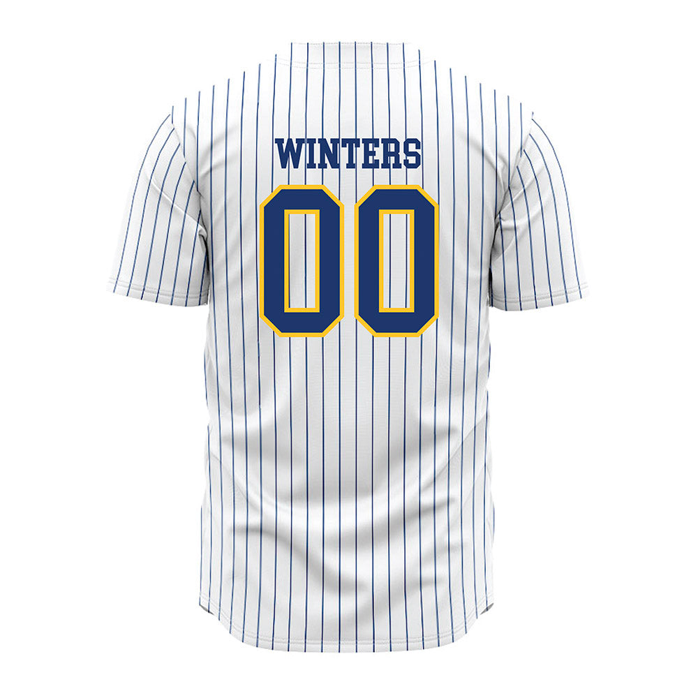 New Haven - NCAA Baseball : Gavin Winters - Pinstripe Jersey-1
