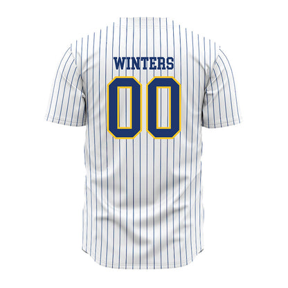 New Haven - NCAA Baseball : Gavin Winters - Pinstripe Jersey-1