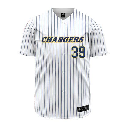 New Haven - NCAA Baseball : Vincent Fusco - Pinstripe Jersey-0