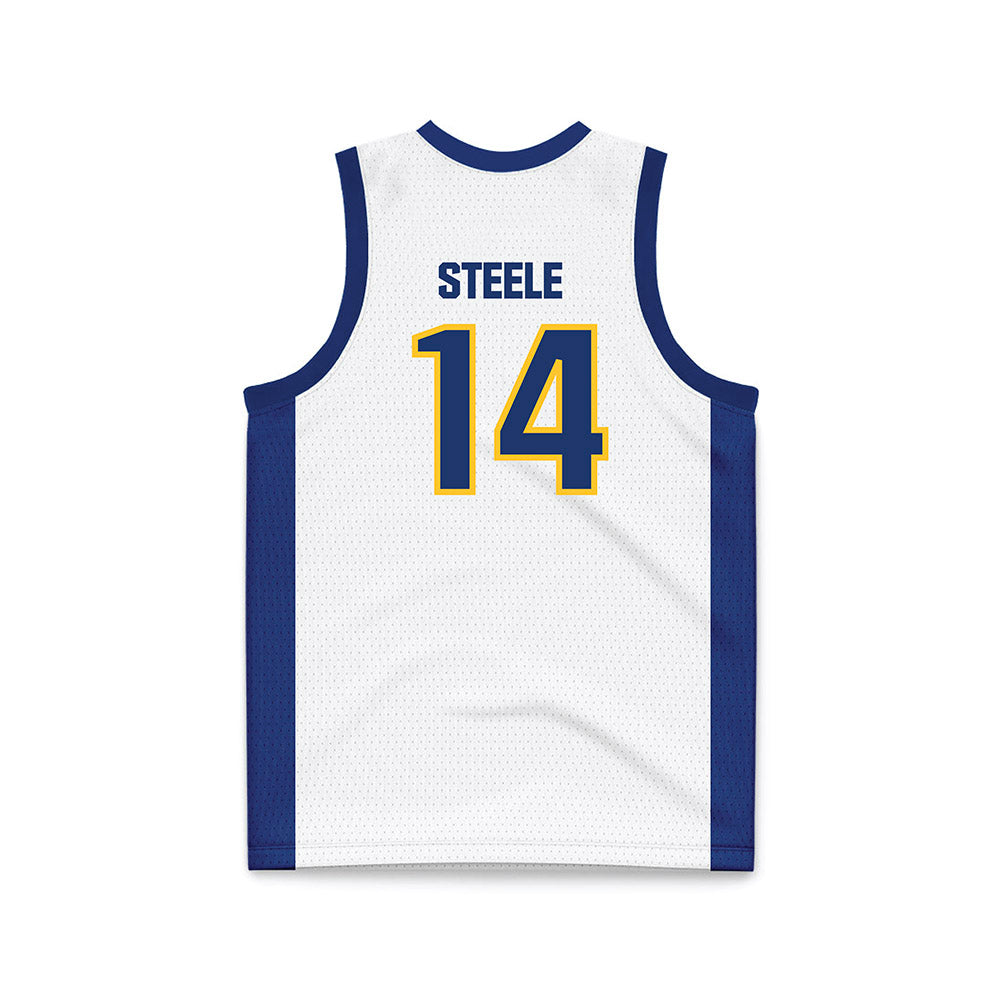 New Haven - NCAA Men's Basketball : Teshaun Steele - White Basketball Jersey-1