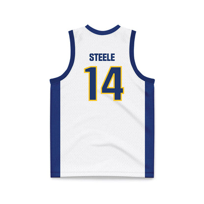 New Haven - NCAA Men's Basketball : Teshaun Steele - White Basketball Jersey-1