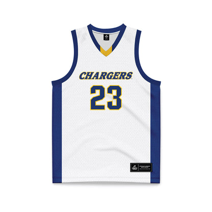 New Haven - NCAA Men's Basketball : Najimi George - White Basketball Jersey-0