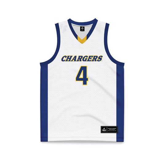 New Haven - NCAA Men's Basketball : Dominick LaDuca - White Basketball Jersey-0