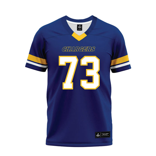 New Haven - NCAA Football : Jake Delfino - Blue Premium Football Jersey-0