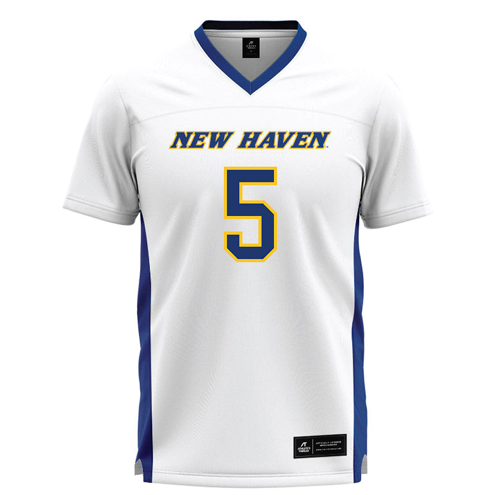 New Haven - NCAA Women's Lacrosse : Caitlin Seleny - White Lacrosse Jersey -0