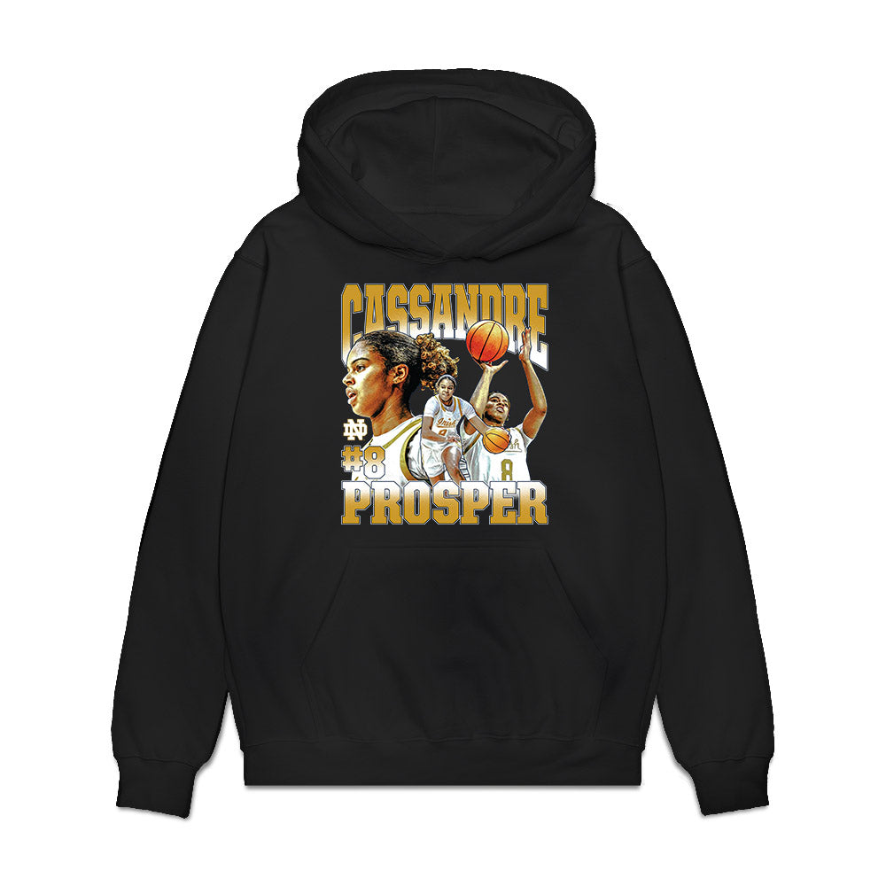Notre Dame - NCAA Women's Basketball : Cassandre Prosper - Collage Premium Hooded Sweatshirt-0