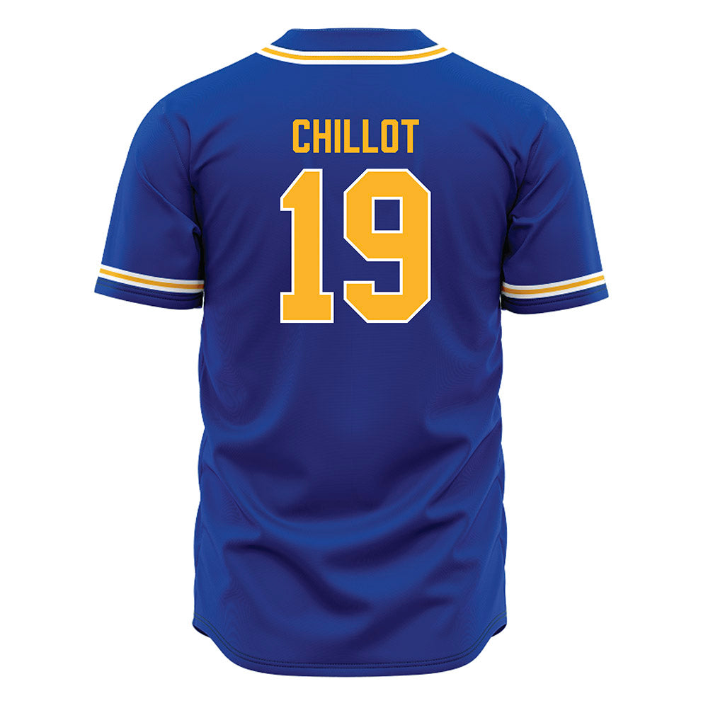 Pittsburgh - NCAA Baseball : Gavin Chillot - Blue Jersey-1