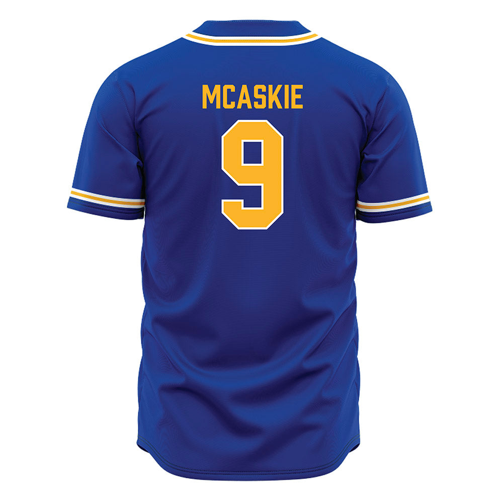 Pittsburgh - NCAA Baseball : Aidan McAskie - Blue Jersey-1