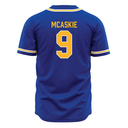 Pittsburgh - NCAA Baseball : Aidan McAskie - Blue Jersey-1