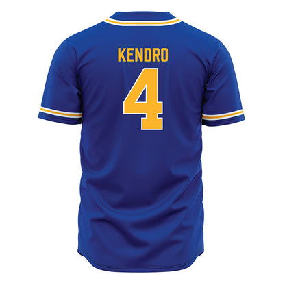 Pittsburgh - NCAA Baseball : Jacob Kendro - Blue Jersey-1