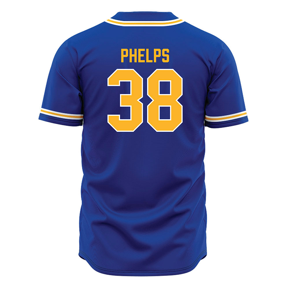 Pittsburgh - NCAA Baseball : Holden Phelps - Blue Jersey-1