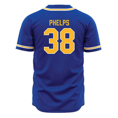 Pittsburgh - NCAA Baseball : Holden Phelps - Blue Jersey-1