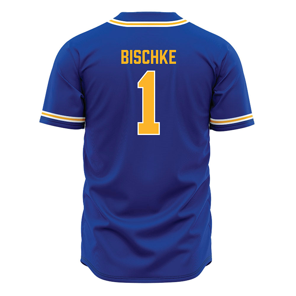 Pittsburgh - NCAA Baseball : Tyler Bischke - Blue Jersey-1