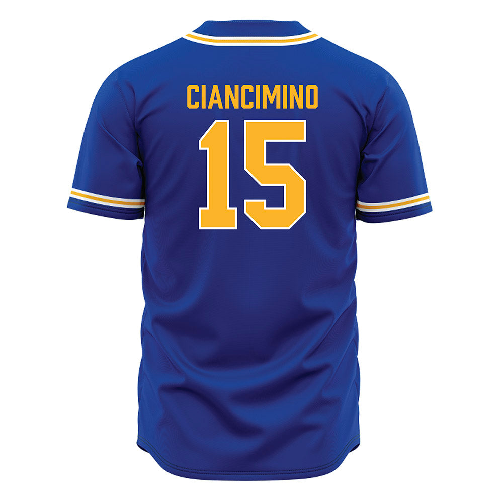 Pittsburgh - NCAA Baseball : joey ciancimino - Blue Jersey-1