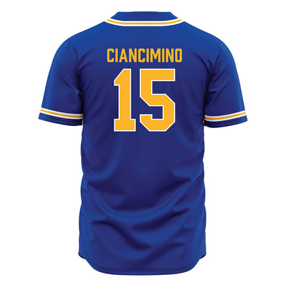 Pittsburgh - NCAA Baseball : joey ciancimino - Blue Jersey-1