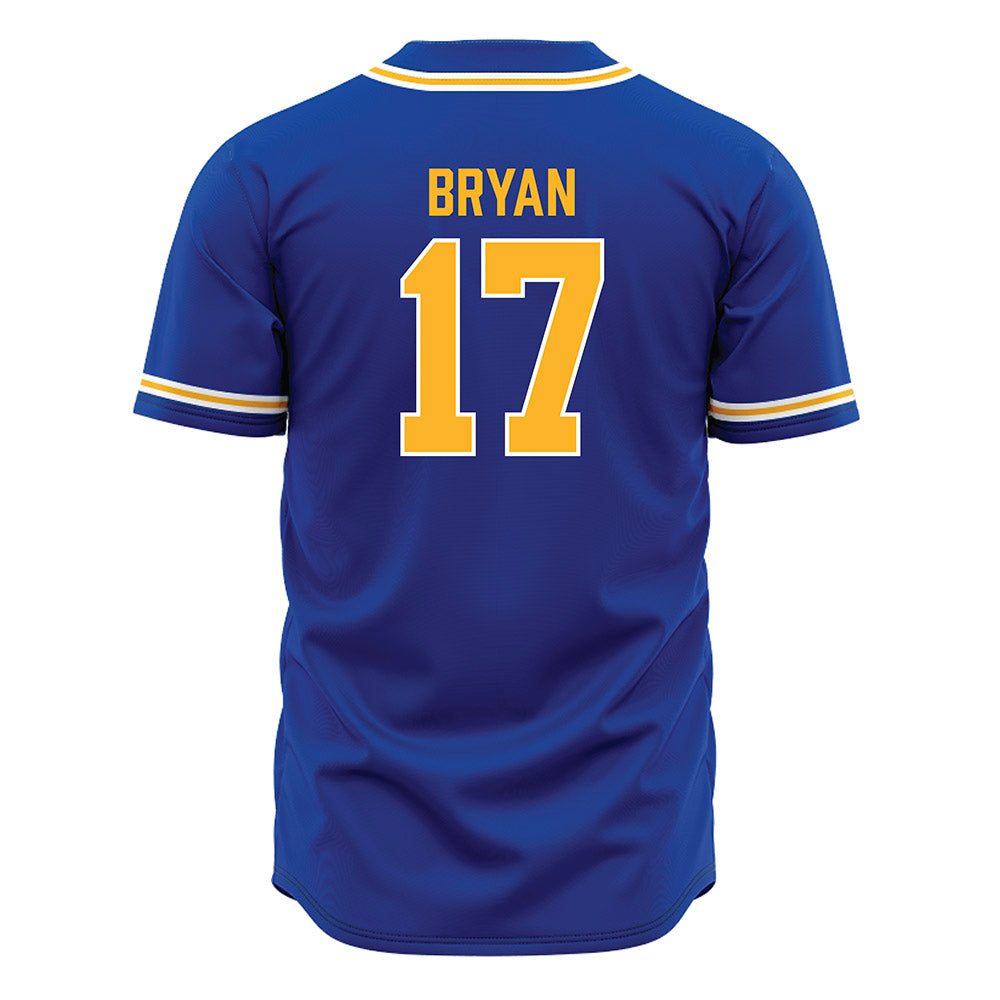 Pittsburgh - NCAA Baseball : Sam Bryan - Blue Jersey-1