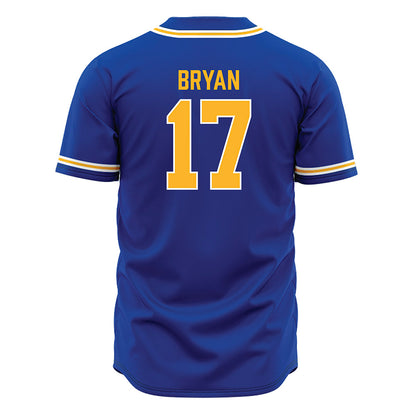Pittsburgh - NCAA Baseball : Sam Bryan - Blue Jersey-1
