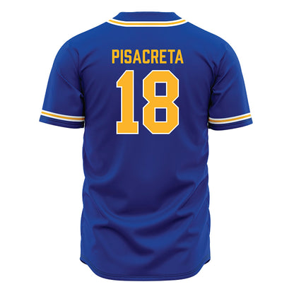 Pittsburgh - NCAA Baseball : Sebastian Pisacreta - Blue Jersey-1