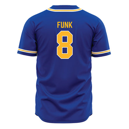 Pittsburgh - NCAA Baseball : CJ Funk - Blue Jersey-1