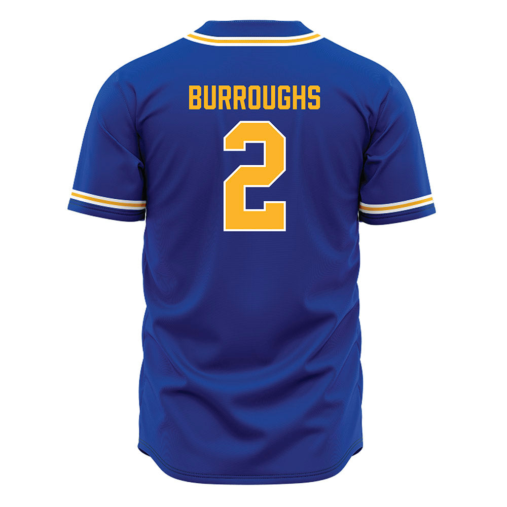 Pittsburgh - NCAA Baseball : Keeton Burroughs - Blue Jersey-1