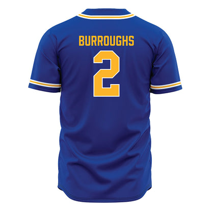 Pittsburgh - NCAA Baseball : Keeton Burroughs - Blue Jersey-1