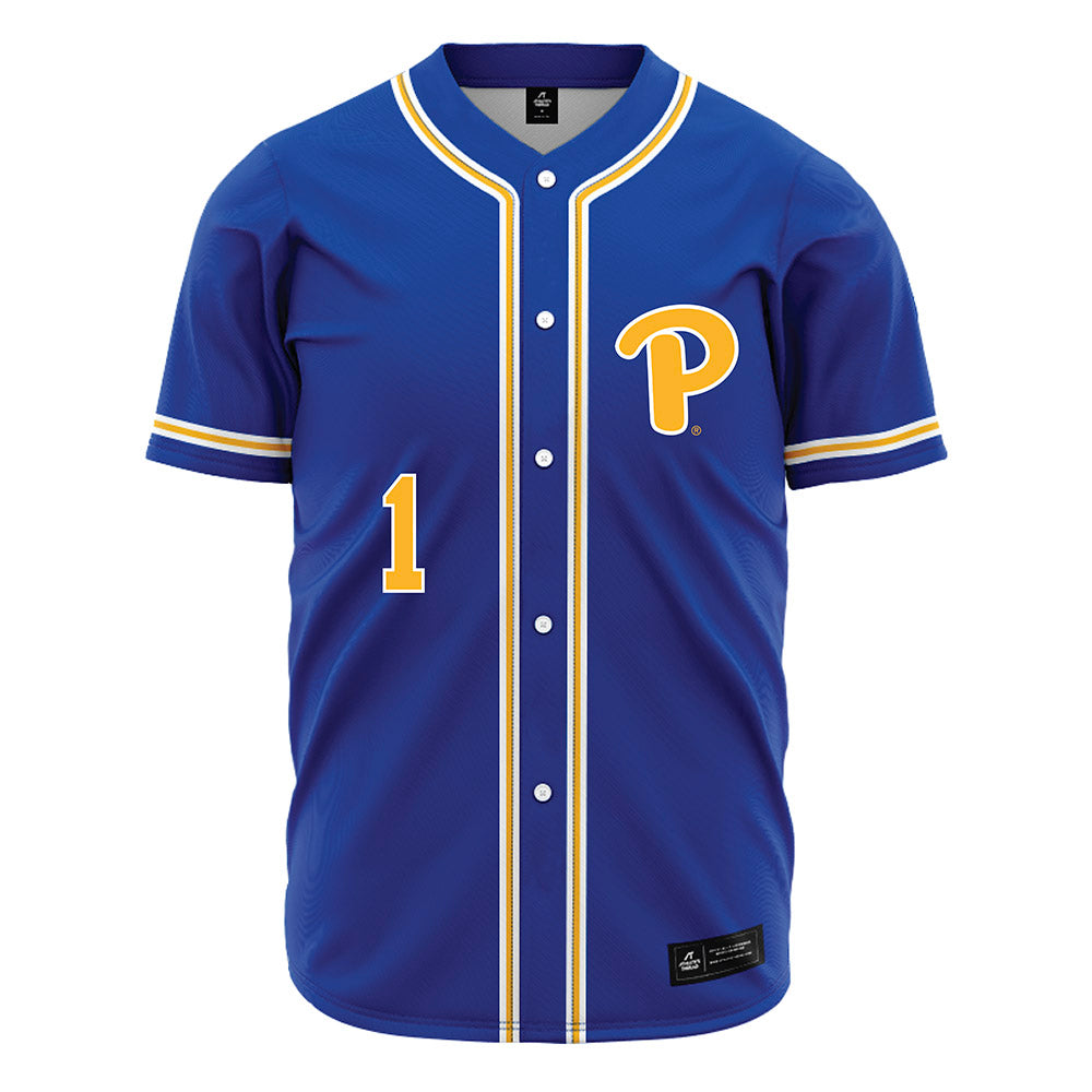 Pittsburgh - NCAA Baseball : Tyler Bischke - Blue Jersey-0