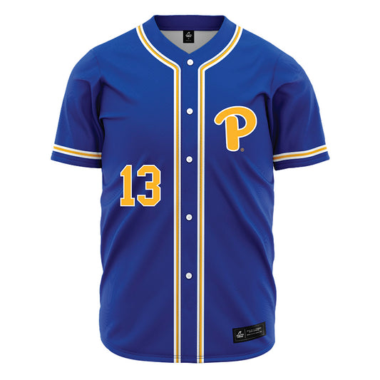 Pittsburgh - NCAA Baseball : Justin Fogel - Blue Jersey-0