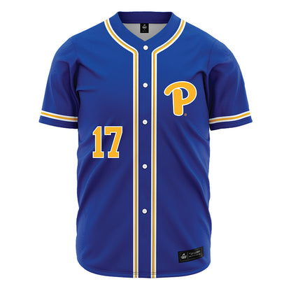 Pittsburgh - NCAA Baseball : Sam Bryan - Blue Jersey-0