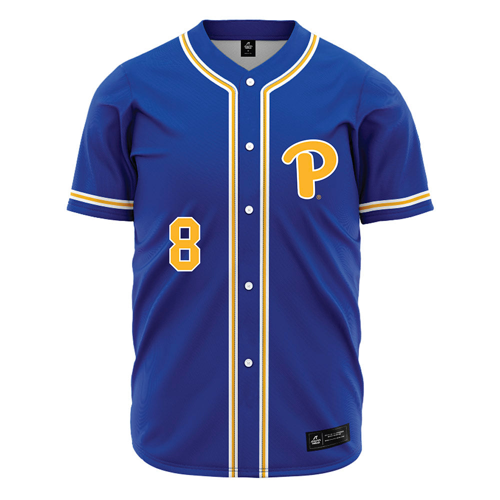 Pittsburgh - NCAA Baseball : Caden Dulin - Blue Jersey-0