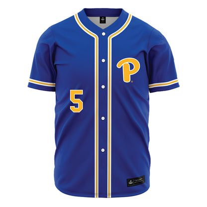 Pittsburgh - NCAA Baseball : Logan Duffy - Blue Jersey-0
