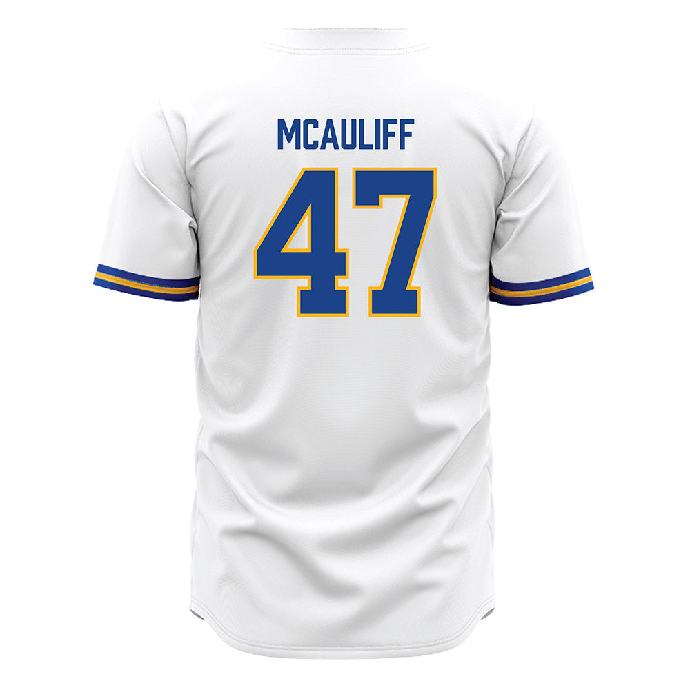 Pittsburgh - NCAA Baseball : Daniel McAuliff - White Jersey-1
