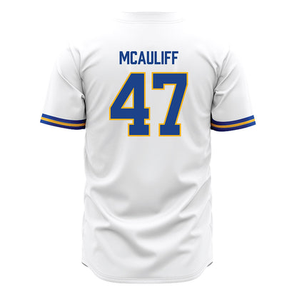 Pittsburgh - NCAA Baseball : Daniel McAuliff - White Jersey-1