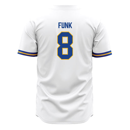 Pittsburgh - NCAA Baseball : CJ Funk - White Jersey-1