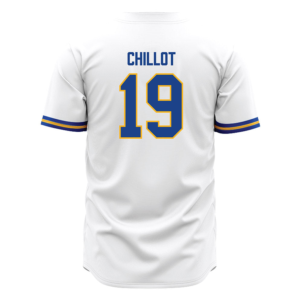 Pittsburgh - NCAA Baseball : Gavin Chillot - White Jersey-1