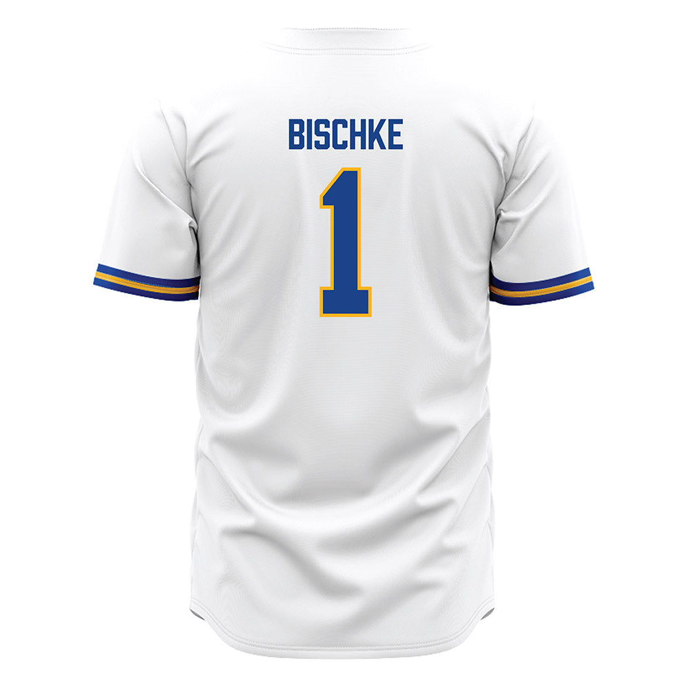 Pittsburgh - NCAA Baseball : Tyler Bischke - White Jersey-1