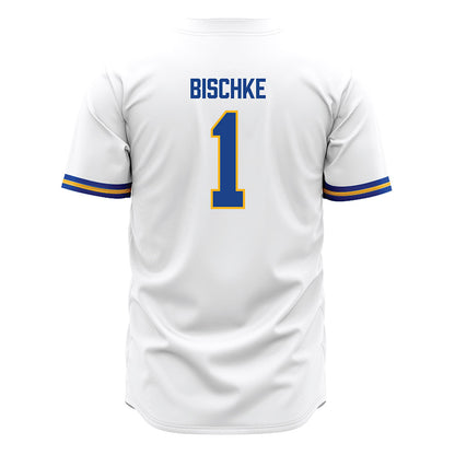 Pittsburgh - NCAA Baseball : Tyler Bischke - White Jersey-1