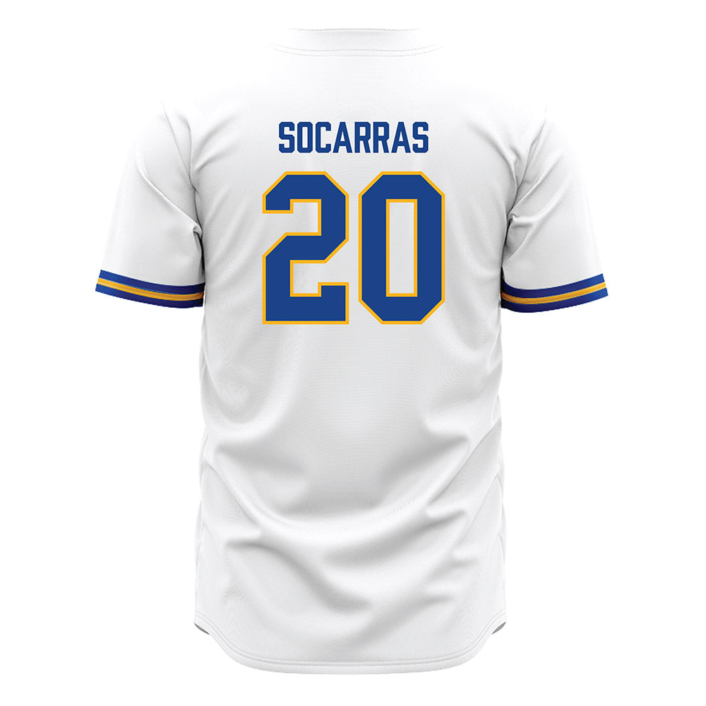 Pittsburgh - NCAA Baseball : Antonio Socarras - White Jersey-1