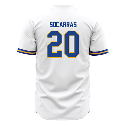 Pittsburgh - NCAA Baseball : Antonio Socarras - White Jersey-1