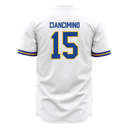 Pittsburgh - NCAA Baseball : joey ciancimino - White Jersey-1