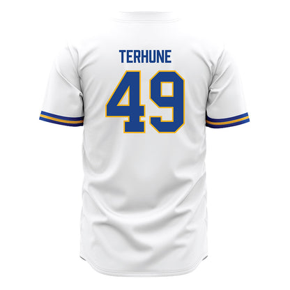 Pittsburgh - NCAA Baseball : Isaac Terhune - White Jersey-1