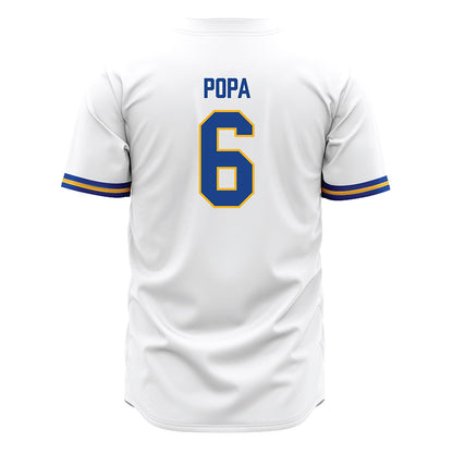 Pittsburgh - NCAA Baseball : Dom Popa - White Jersey-1