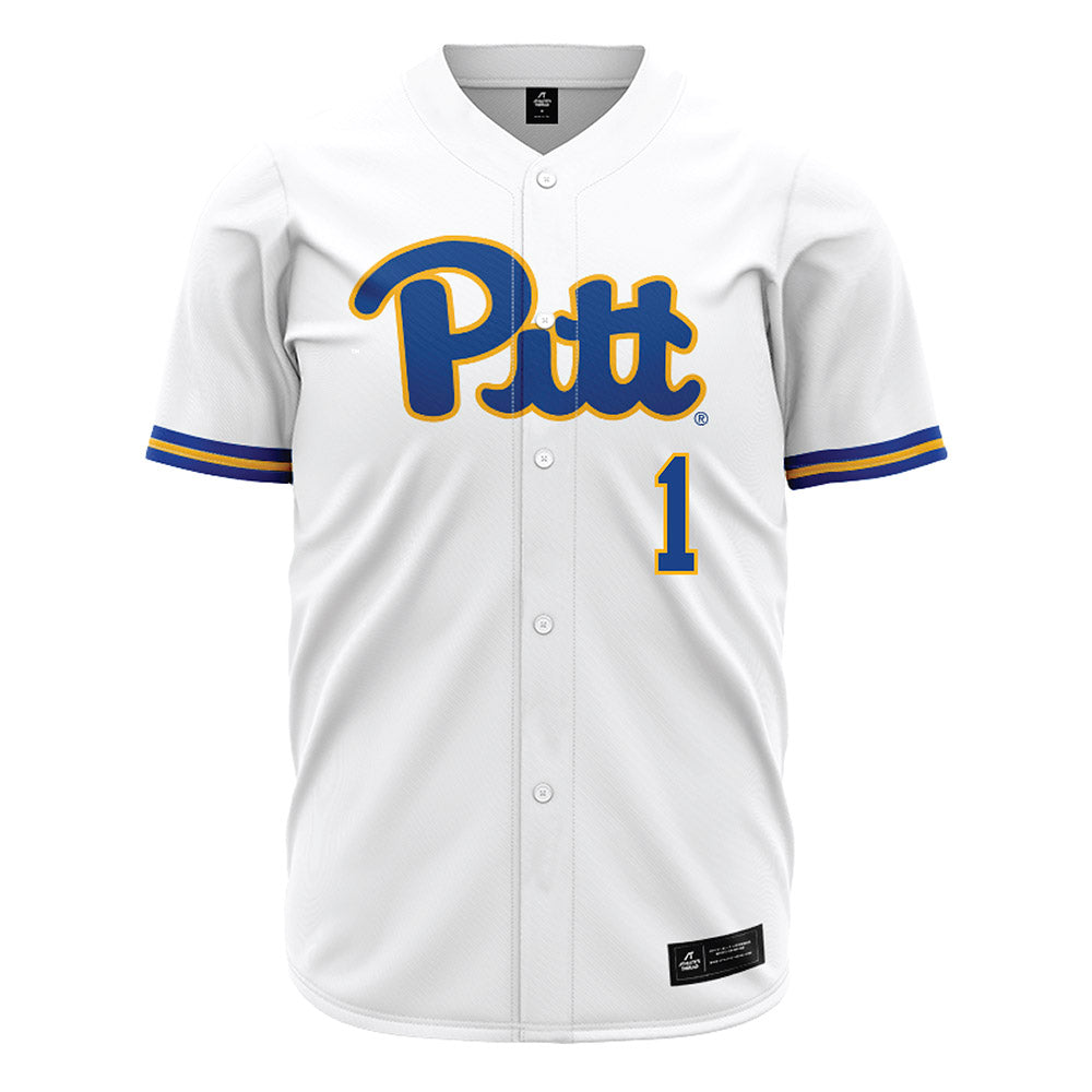 Pittsburgh - NCAA Baseball : Tyler Bischke - White Jersey-0