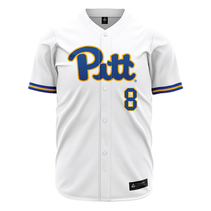 Pittsburgh - NCAA Baseball : Caden Dulin - White Jersey-0