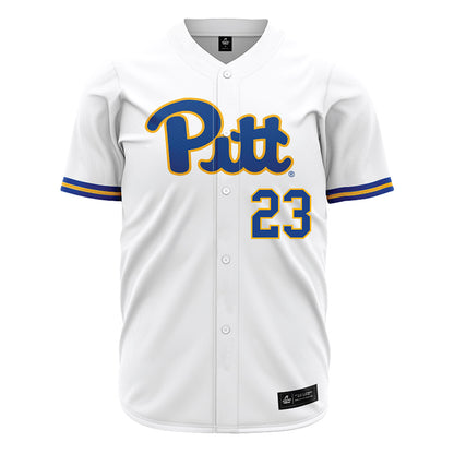 Pittsburgh - NCAA Baseball : Lorenzo Carrier - White Jersey-0